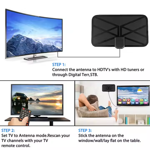3600Miles Digital Antenna TV Indoor Signal Amplifier 4K UHD