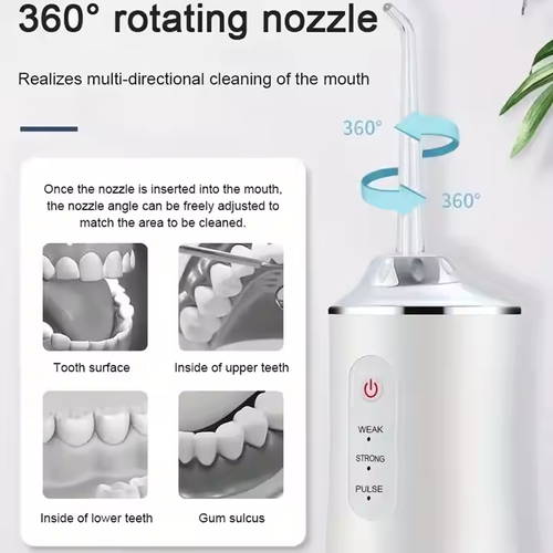 Portable Cordless Dental Oral Irrigator High Pressure Water Flosser for Teeth