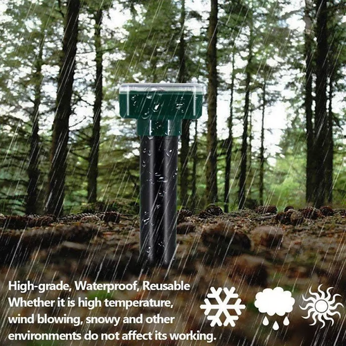 🔥 Solar Power Mouse Mole Snakes Pest Rodent Repeller（Four packs）