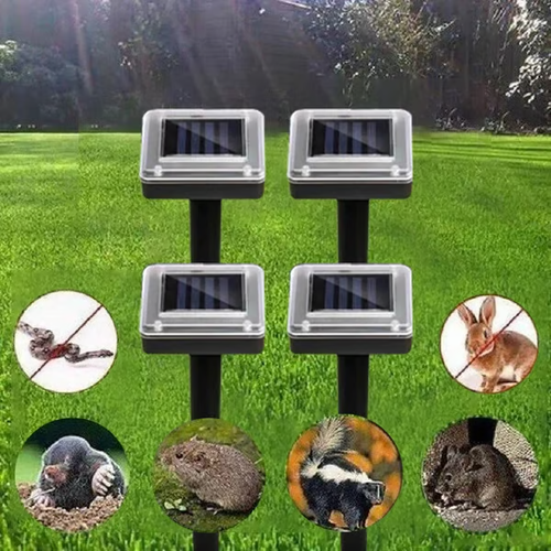🔥 Solar Power Mouse Mole Snakes Pest Rodent Repeller（Four packs）