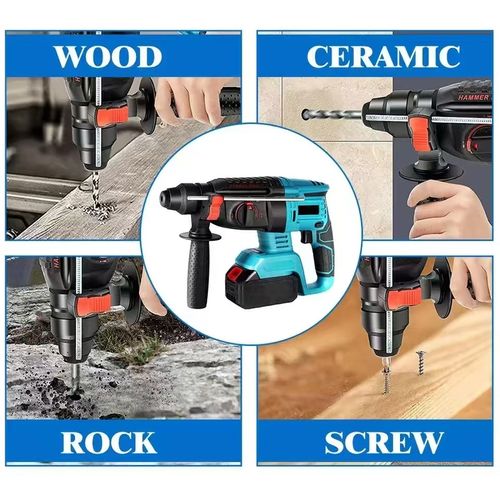 21V Li-ion Battery Operated Electric Rotary Hammers Cordless Drill Cordless Impact Drill with Hammer