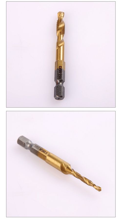 6Pcs 3-in-1 Composite Drill Tap Bits Set