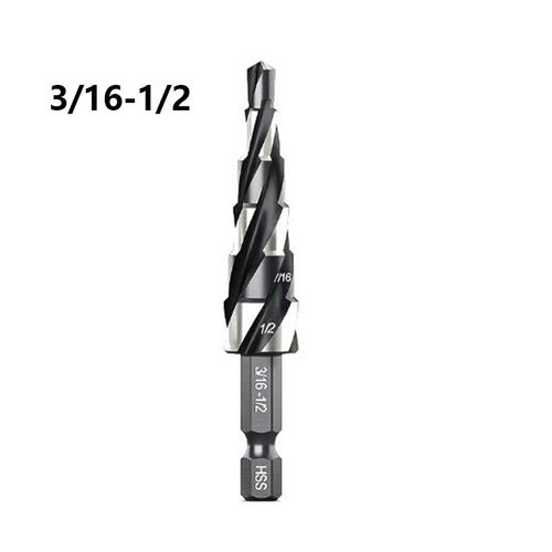 5Pcs Spiral Step Drill Bit Hole Opener Set