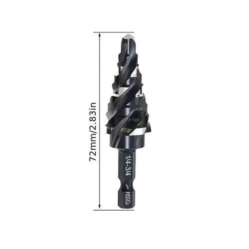 5Pcs Spiral Step Drill Bit Hole Opener Set