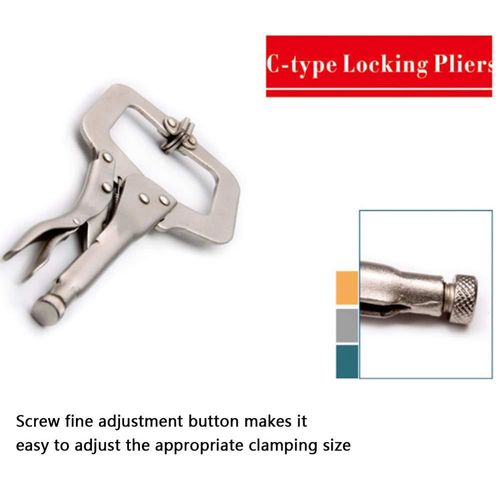 (6-inch and 9-inch) C-Clamp Locking Pliers 2-Piece Set—Versatile manual C-clamps for welding, woodworking, and clamping tasks.