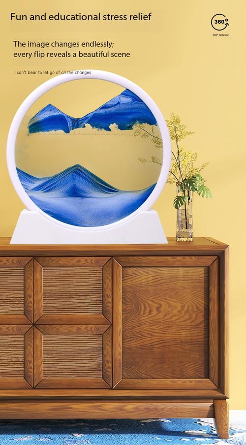 3D Flowing Sand Art Painting 12 Inch Desktop Ornament Home Office Decor