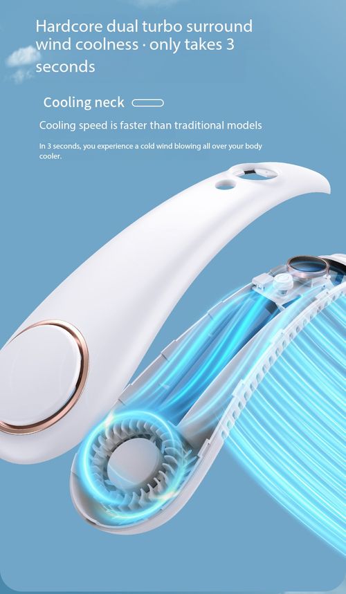 360 Degree Neck Fan USB Rechargeable Portable Bladeless Cooling Fan with Long Battery Life