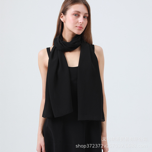 Elegant Solid Color Chiffon Shawl Scarf for Wedding Party Evening Dress