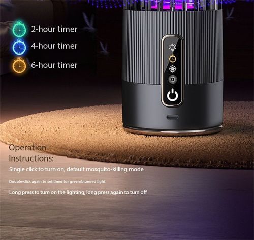 Eco-Friendly Solar Powered Mosquito Trap with USB Backup - Dual Charge Insect Killer Lamp Kenya