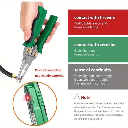 Heavy Duty 8 in 1 Multifunctional Wire Stripper  Manganese Steel Construction  Combines Stripping Cutting, and Twisting Functions  Built in Voltage Tester with Live Neutral Wire Identification   An Essential Tool for Electrical Repair