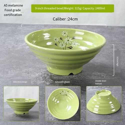 6-Piece Unbreakable flower print melamine bowls, lovely floral decor design. Food-safe A5 melamine, shatterproof & easy to wash, great for soup, noodles and daily meals. Fit home, cafes and local restaurants.