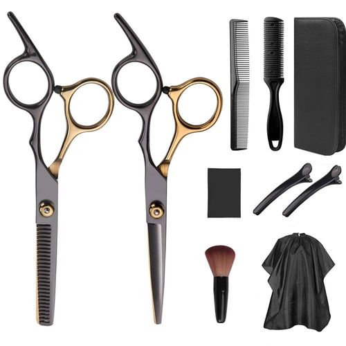 12-Piece Haircutting Scissor Set — Professional-Grade Hair Cutting Kit (Including Shears), 6.5-Inch Scissor Set, Suitable for Men, Women, and Children, as well as Salon and Home Use