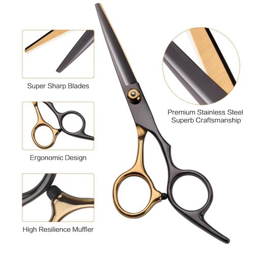 12-Piece Haircutting Scissor Set — Professional-Grade Hair Cutting Kit (Including Shears), 6.5-Inch Scissor Set, Suitable for Men, Women, and Children, as well as Salon and Home Use