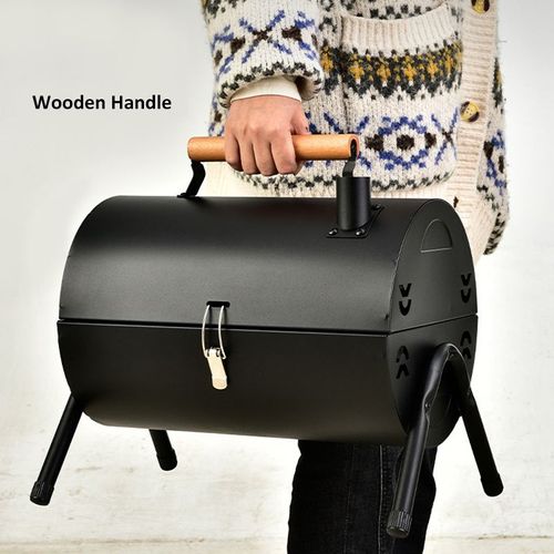 Collapsible Charcoal BBQ Grill with Chimney – Suitable for Camping, Home Use, Tea-Brewing & Grilling, and Outdoor Patio Grilling