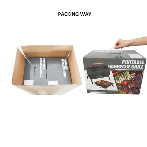 Collapsible Charcoal BBQ Grill with Chimney – Suitable for Camping, Home Use, Tea-Brewing & Grilling, and Outdoor Patio Grilling