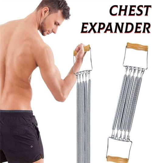 Heavy Duty Spring Resistance Puller Chest Expander with Wooden Handles Home Fitness Trainer for Kenya