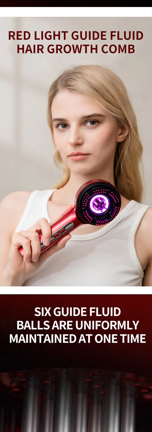 Electric Scalp Massage Comb with LED Light Therapy Hair Care Device for Kenya Market