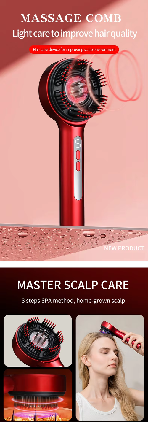 Electric Scalp Massage Comb with LED Light Therapy Hair Care Device for Kenya Market