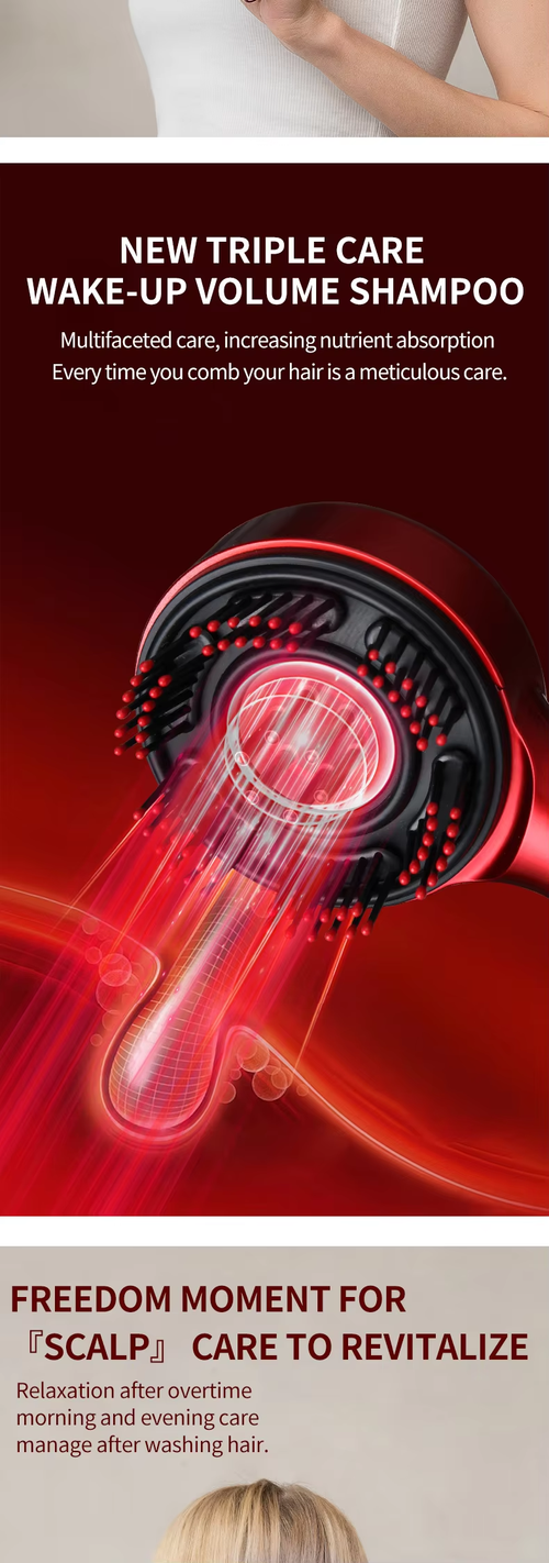 Electric Scalp Massage Comb with LED Light Therapy Hair Care Device for Kenya Market