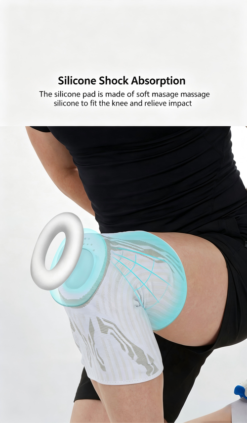 Pair Of Knob Adjustable Silicone Knee Support