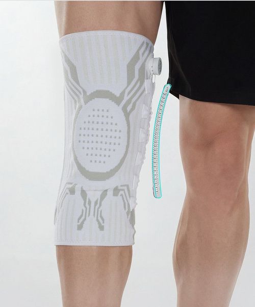 Pair Of Knob Adjustable Silicone Knee Support