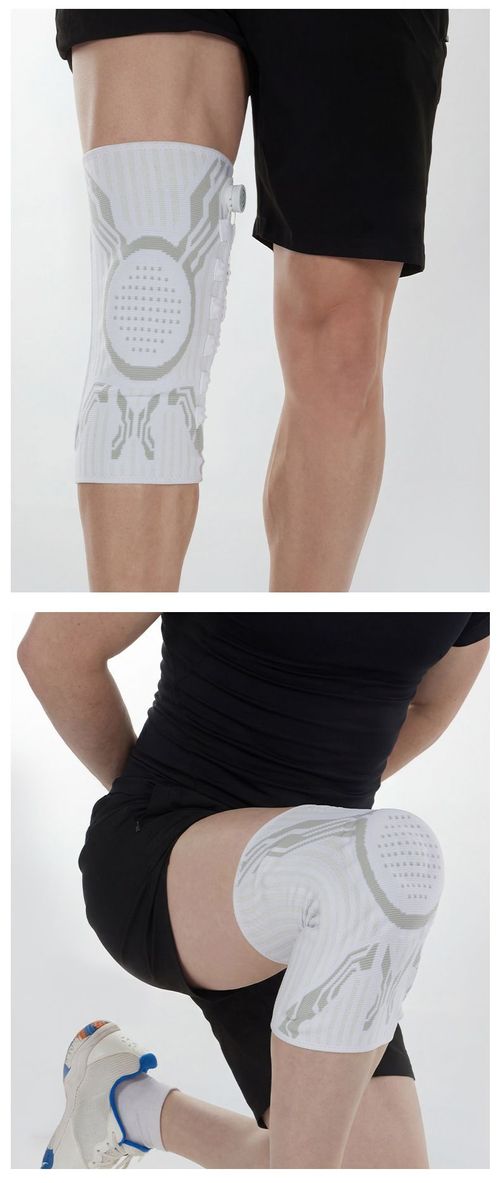 Pair Of Knob Adjustable Silicone Knee Support