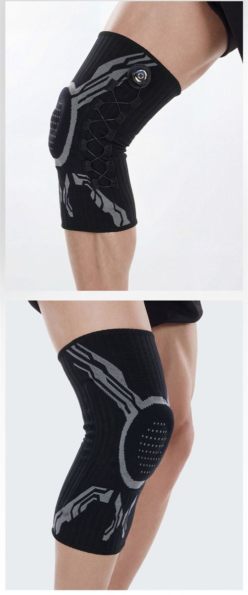 Pair Of Knob Adjustable Silicone Knee Support