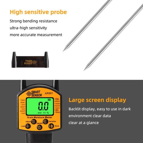 Portable Digital Grain Moisture Meter for Corn Wheat Rice