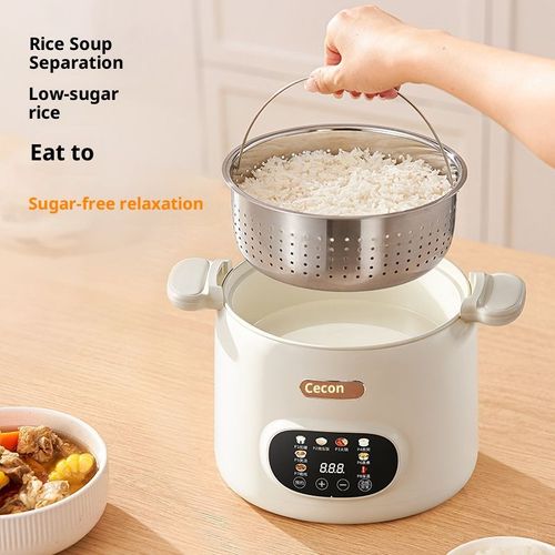 Multifunctional Low-Sugar Electric Cooker with Ceramic Glaze Inner Pot, LCD Display, Dry-Boil Protection, Low-Sugar & Compact Capacity, Portable Electric Stew Pot, Digital Controls, Non-Stick Pot, Multifunctional Automatic Rice Cooker.