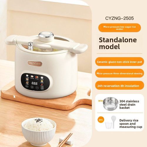 Multifunctional Low-Sugar Electric Cooker with Ceramic Glaze Inner Pot, LCD Display, Dry-Boil Protection, Low-Sugar & Compact Capacity, Portable Electric Stew Pot, Digital Controls, Non-Stick Pot, Multifunctional Automatic Rice Cooker.