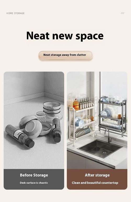 Multi-layer Kitchen Storage Rack Home Organizer Shelf