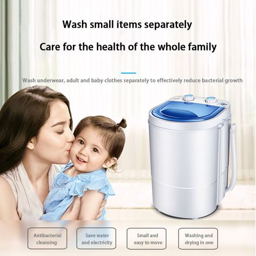 4.5kg Mini Electric Portable Semi-Automatic Foldable All-in-One Plastic Washer Dryer – Suitable for RVs and Children