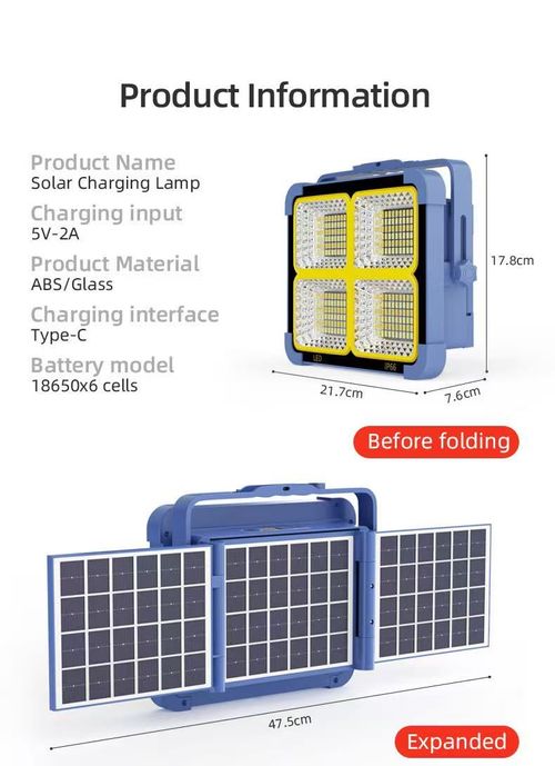 Foldable Solar Portable Light 3 Folds Emergency Lamp