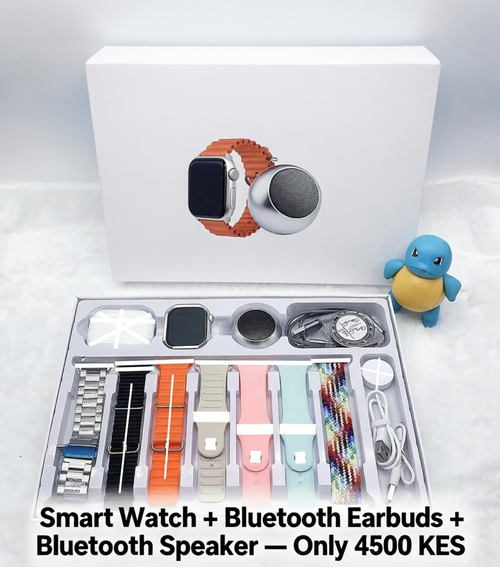 H92 Ultra3 Smart Watch Bundle with Wireless Earbuds and Bluetooth Speaker 2.3 Inch Display Kenya Special Offer