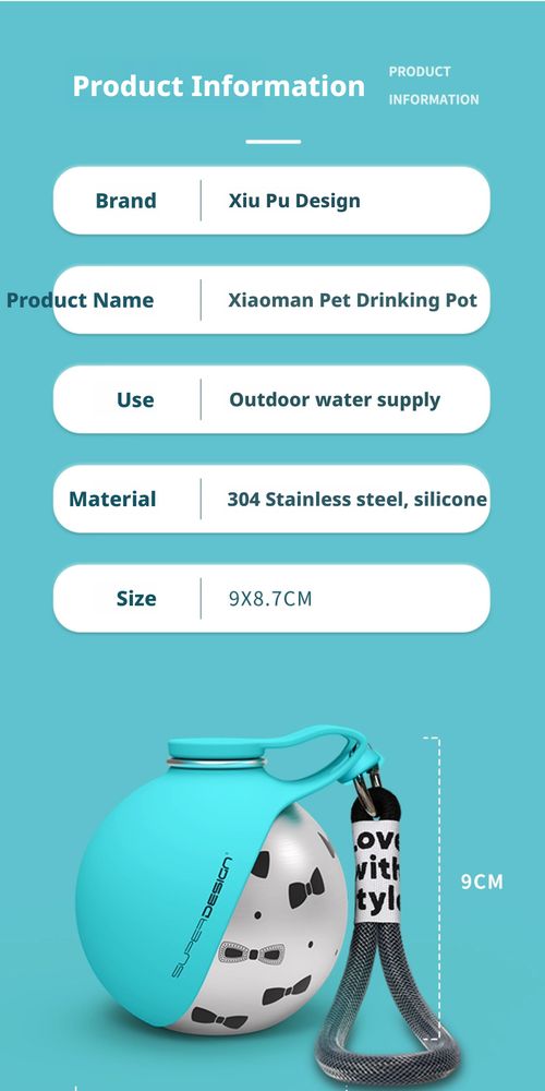 Portable Stainless Steel Pet Water Dispenser for Dogs & Cats