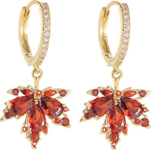 Stylish Red Maple Leaf Earrings for Ladies