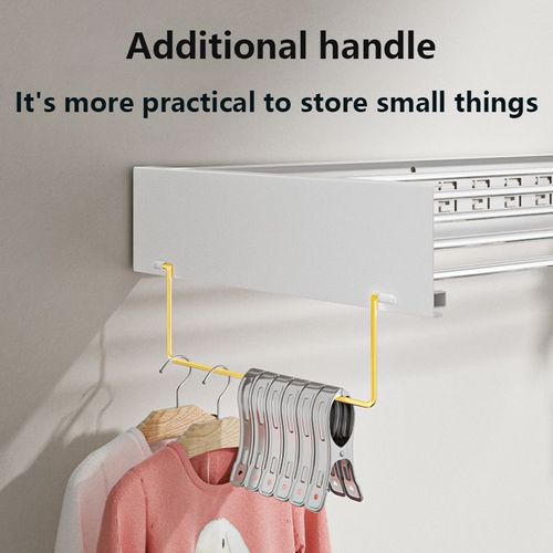 Foldable Balcony Drying Rack – Indoor Wall-Mounted, Concealed Bathroom Towel Rack, Windproof Invisible Clothes Rack & Storage Organizer