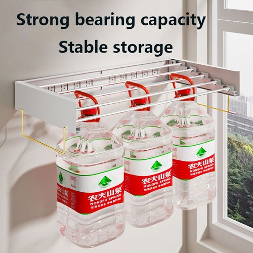 Foldable Balcony Drying Rack – Indoor Wall-Mounted, Concealed Bathroom Towel Rack, Windproof Invisible Clothes Rack & Storage Organizer