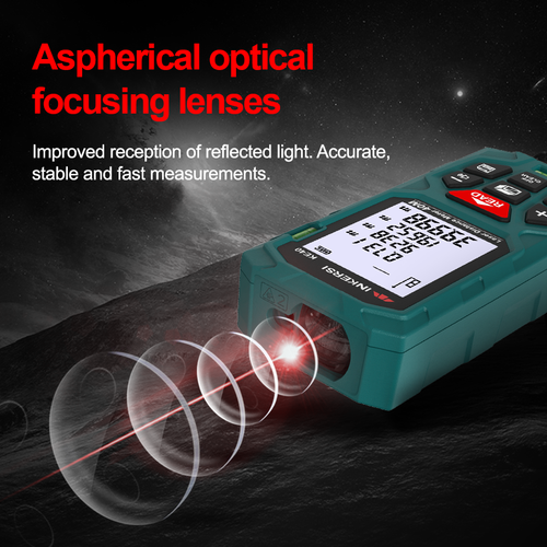 INKERSI 50M Laser Distance Meter High Precision Handheld Infrared Electronic Ruler with Pythagorean Mode for Kenya Construction