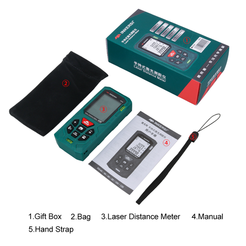 INKERSI 50M Laser Distance Meter High Precision Handheld Infrared Electronic Ruler with Pythagorean Mode for Kenya Construction
