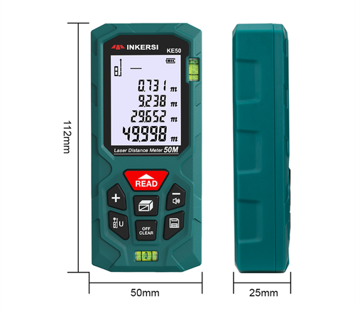 INKERSI 50M Laser Distance Meter High Precision Handheld Infrared Electronic Ruler with Pythagorean Mode for Kenya Construction