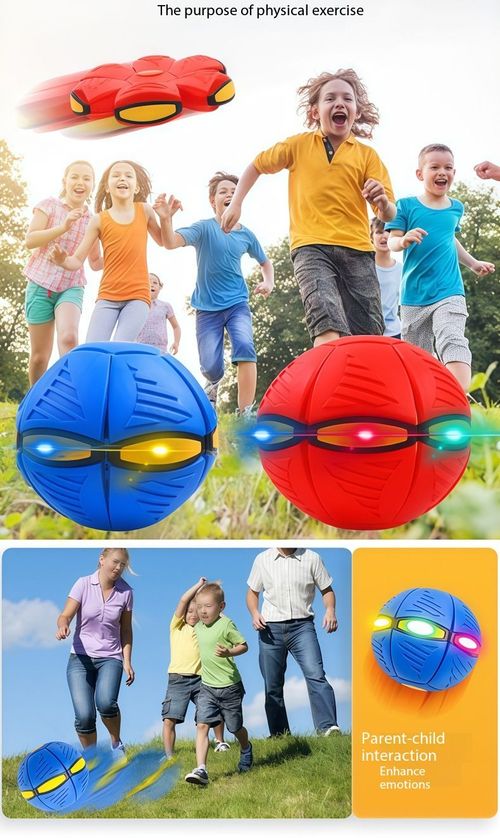 Magic Transforming Flying Saucer Ball Kids Outdoor Step Deformation Toy