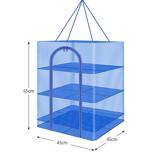 3-Layer Foldable Hanging Drying Net Anti Insect Bird Vegetable Herb Drying Rack