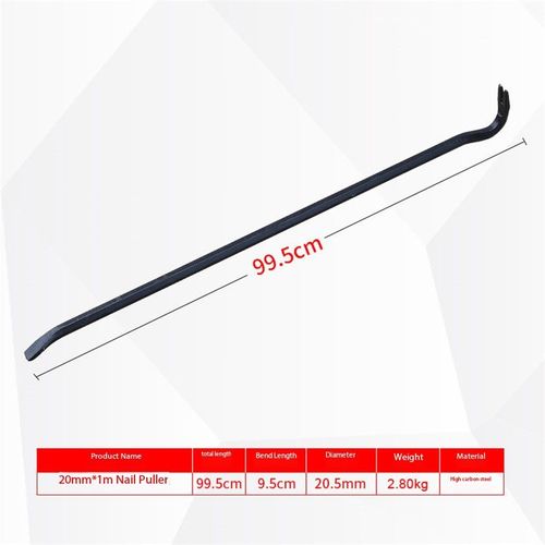 Heavy Duty Double Ended Pry Bar Forged Manganese Rail Steel Crowbar 1 Meter Construction Tool for Kenya