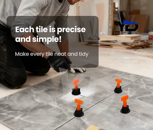 50Pcs Reusable Tile Leveling System Kit With Free Wrench For Wall Floor Tile Installation