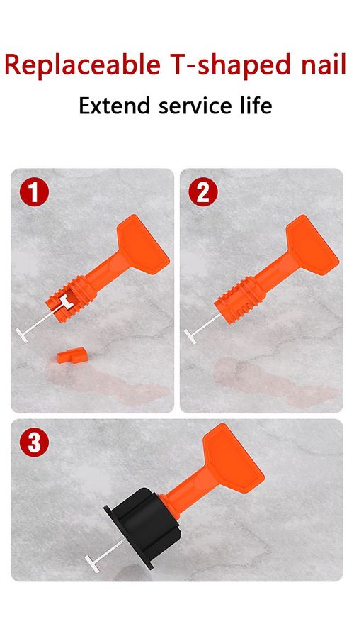 50Pcs Reusable Tile Leveling System Kit With Free Wrench For Wall Floor Tile Installation