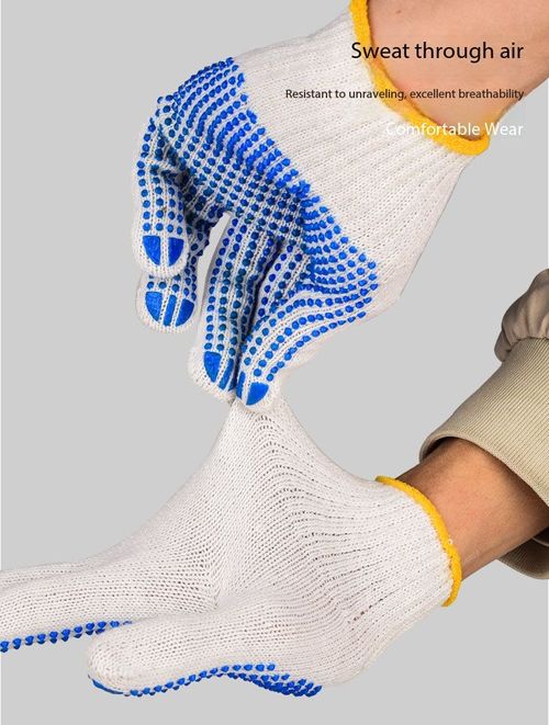 PVC Dotted Work Gloves 12 Pairs Only 2600 KES Cotton Safety Grip Gloves for Kenya Construction