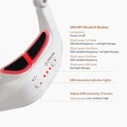 EMS Eye Massager with Red Light Therapy 4 Modes 3 Levels Anti Aging Wrinkle Removal Device for Kenya Beauty