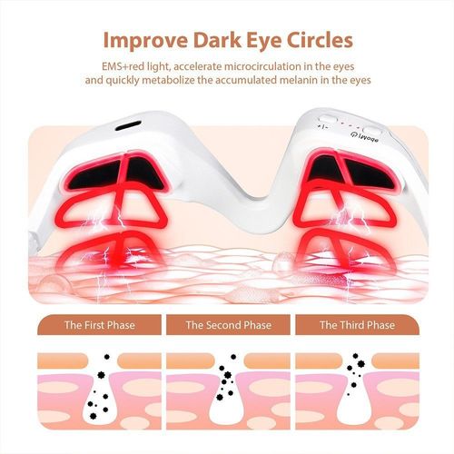 EMS Eye Massager with Red Light Therapy 4 Modes 3 Levels Anti Aging Wrinkle Removal Device for Kenya Beauty