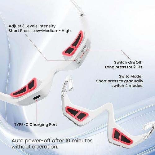 EMS Eye Massager with Red Light Therapy 4 Modes 3 Levels Anti Aging Wrinkle Removal Device for Kenya Beauty